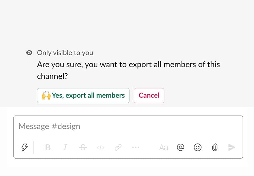 Export all members of a channel